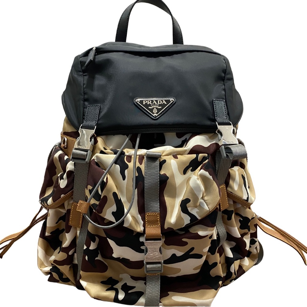 Prada Camouflage Hiking Multipocket Backpack